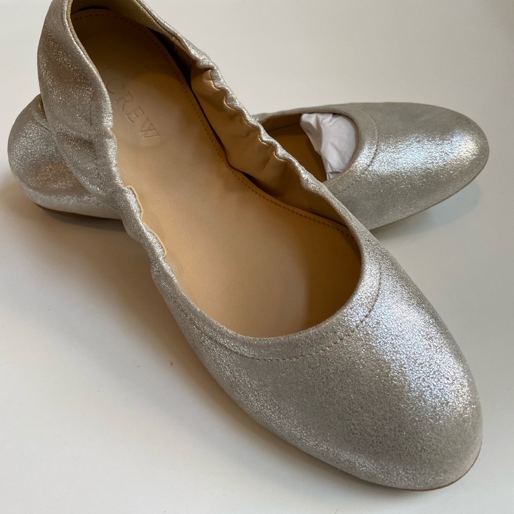 New - J Crew - leather ballet flats - 6